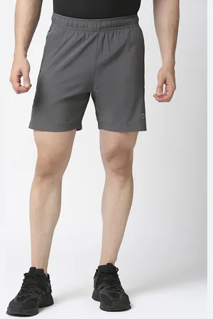 Lovable Men Solid Mid Rise Above Knee Sports Shorts