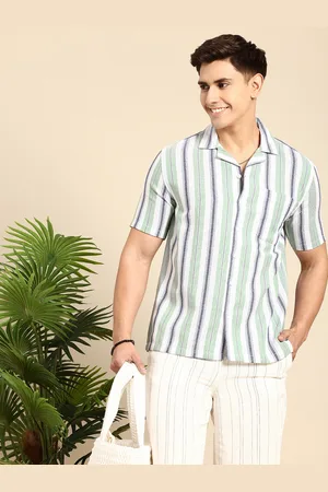 Mast & Harbour Striped Knitted Casual Shirt