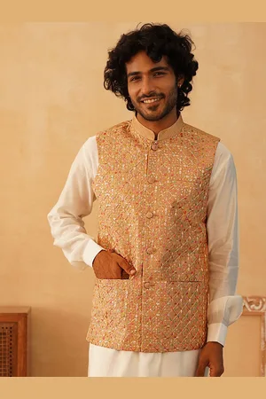 Jompers Men Embroidered Nehru Jacket