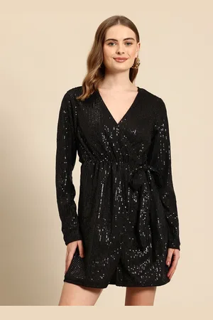 Mast & Harbour Sequinned Embellished Party Wrap Dress