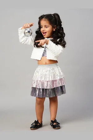 LIL DRAMA Girls Round Neck Shrug