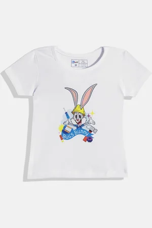 Eteenz Girls Premium Cotton Bugs Bunny Printed T-shirt