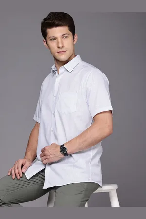 Allen Solly Pure Cotton Sport Fit Opaque Striped Casual Shirt