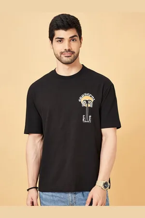 PEOPLE Men Printed Applique Boxy T-shirt