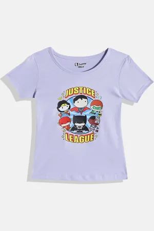 Eteenz Girls Premium Cotton Justice league Printed T-shirt