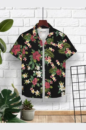 HELLCAT Boys Cotton Printed Opaque Casual Shirt
