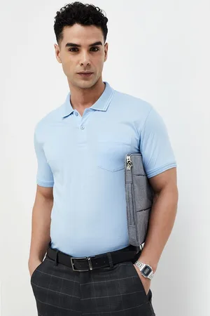 Lifestyle Men Printed Polo Collar Pockets T-shirt
