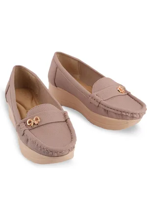 Scentra Textured Round Toe Bow Detailed Flatform Heeled Mules