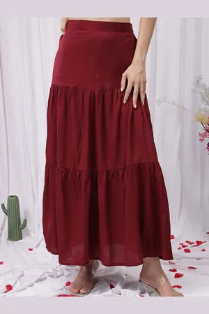 NEUDIS Women Flared Maxi Skirts