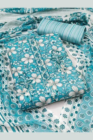 MANVAA Floral Printed Sequinned Unstitched Dress Material