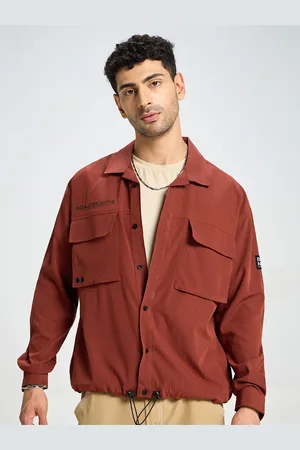 Beyoung Men Spread Collar Solid Cotton Relaxed Fit Casual Shirt