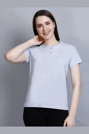 Cupid Women Solid Round Neck Cotton Casual T-shirt