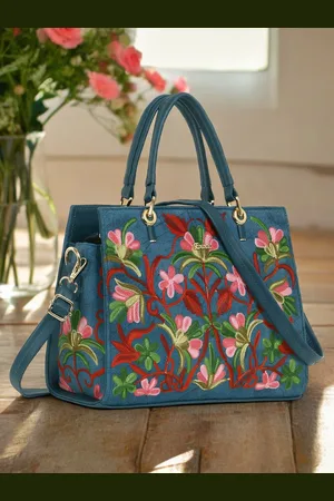 EXOTIC Women Floral PU Oversized Shopper Handheld Bag