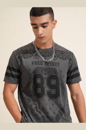 Ketch Men Varsity Printed Round Neck T-shirt