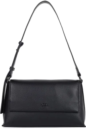 Calvin Klein Solid PU Structured Shoulder Bag