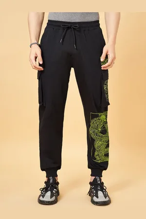Pantaloons Men Printed Pure Cotton Joggers