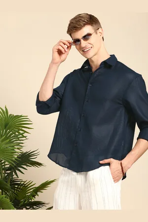 Mast & Harbour Spread Collar Knitted Casual Shirt