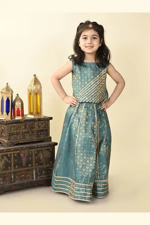Superminis Girls Brocade Gotta Patti Ready to Wear Lehenga & Blouse With Dupatta