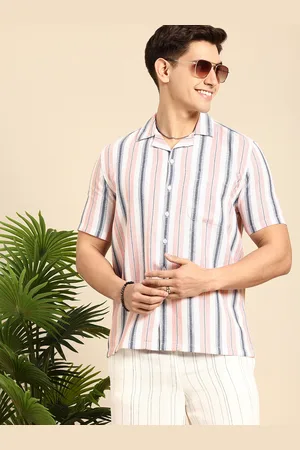 Mast & Harbour Striped Knitted Casual Shirt