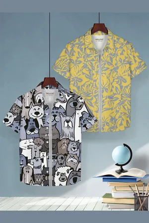 HELLCAT Boys Floral Opaque Printed Casual Shirt