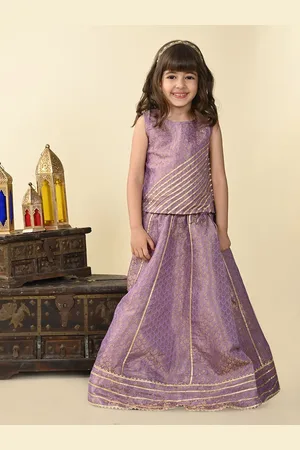 Superminis Girls Brocade Gotta Patti Ready to Wear Lehenga & Blouse With Dupatta