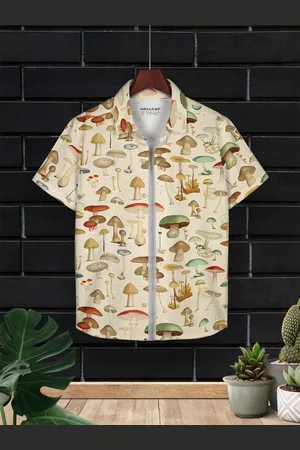 HELLCAT Boys Cotton Printed Opaque Casual Shirt