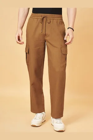 PEOPLE Men Straight Fit Textured Trousers