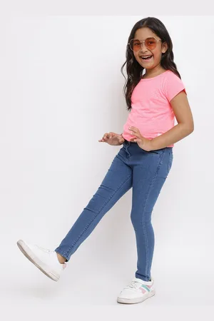 TALES & STORIES Girls Slim Fit Stretchable Denim Jeans