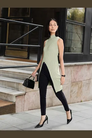 Chemistry Ribbed High Neck Tunic