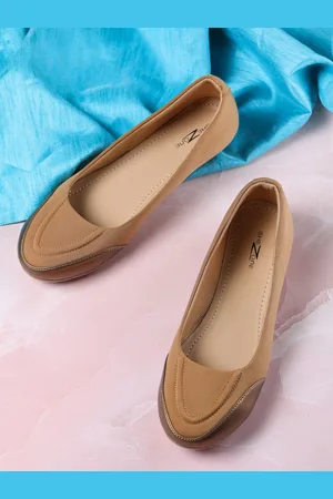 SHEZONE Women Brown Solid Ballerinas