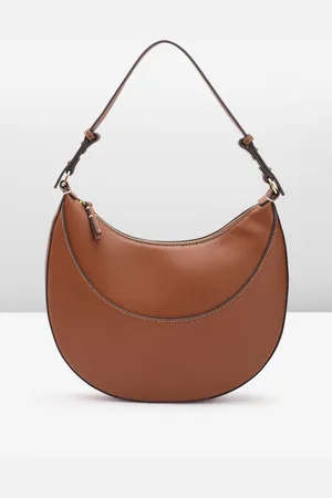 MANGO Structured Half Moon Shoulder Bag