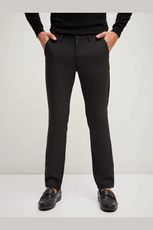 The Bear House Men Mid-Rise Slim Fit Formal Trousers