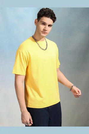 Highlander Men Solid Round Neck Cotton Relaxed Fit Sports T-Shirt