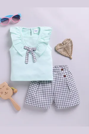 Moms Love Infant Girls Pure Cotton Top with Shorts