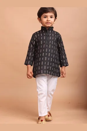 SHIWAM ETHNIX Boys Geometric Printed Regular Kurta with Pyjamas