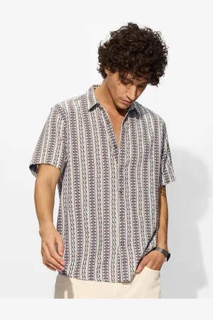 The Souled Store Men Opaque Tribal or Aztec Printed Casual Shirt