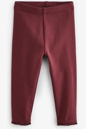 Next Infant Girls Ankle Length Leggings with Lace Trim
