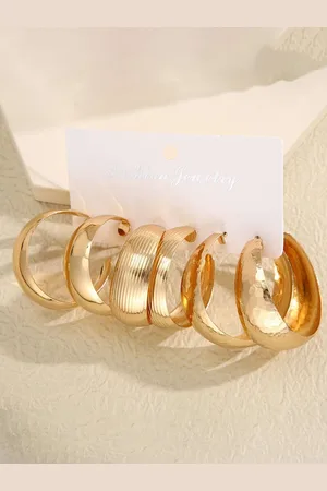 FÁBULA Set of 3 Half Hoop Earrings