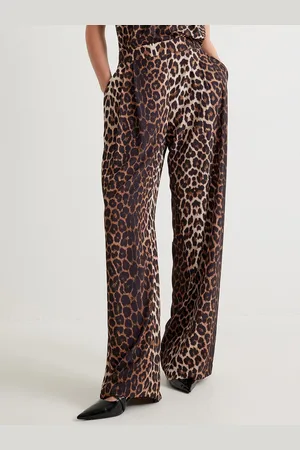 Koton Women Animal Printed Mid Rise Parallel Trouser