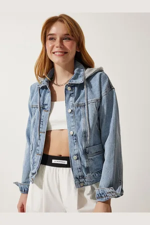 Happiness istanbul Women Washed Pure Cotton Denim Jacket