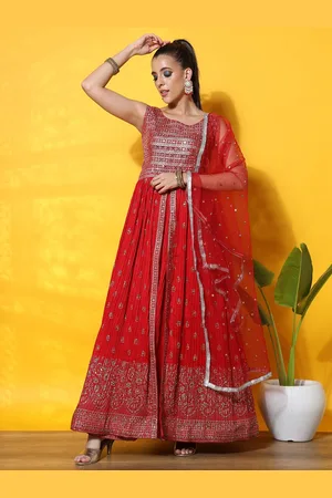 Chhabra 555 Embroidered & Printed Semi-Stitched Lehenga & Unstitched Blouse With Dupatta