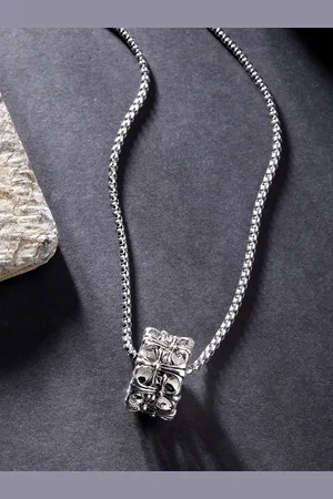 karatcart Silver-Plated Quirky Pendants with Chains