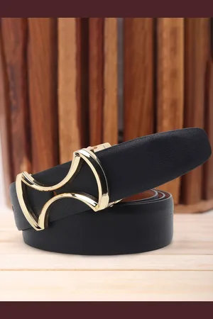 Winsome Deal Men Push Pin Closure Textured Formal Belt