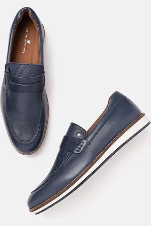 Louis Philippe Men Leather Penny Loafers