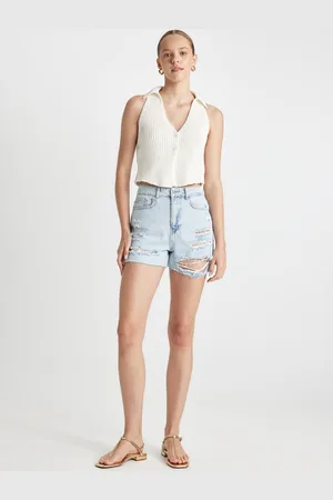 DeFacto Women Washed Denim Shorts