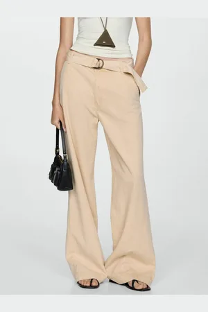 MANGO Women Parallel Trousers With a Belt