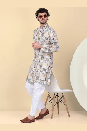 Kraft Abstract Printed Kurta with Pyjamas