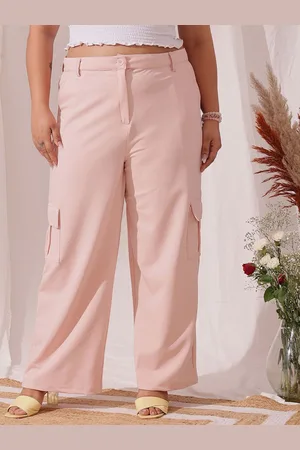 CURVY STREET Women Relaxed Straight Fit Cargos Trousers