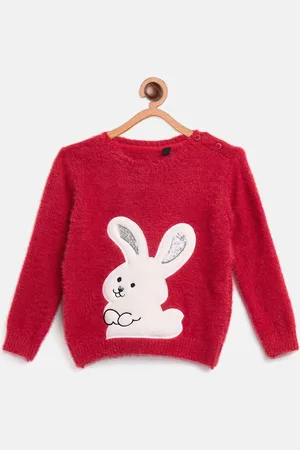 JWAAQ Girls Animal Pullover with Applique Detail