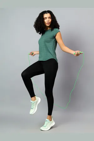 Fitkin Women Forest Green Short Sleeve Active Tshirt